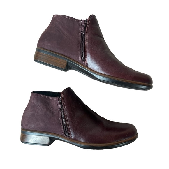 Naot Helm Boot: Bourdeaux Leather/Violet Nubuck - Picture 5 of 8